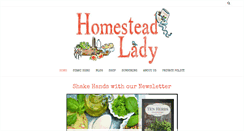 Desktop Screenshot of homesteadlady.com