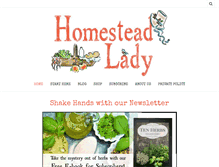 Tablet Screenshot of homesteadlady.com